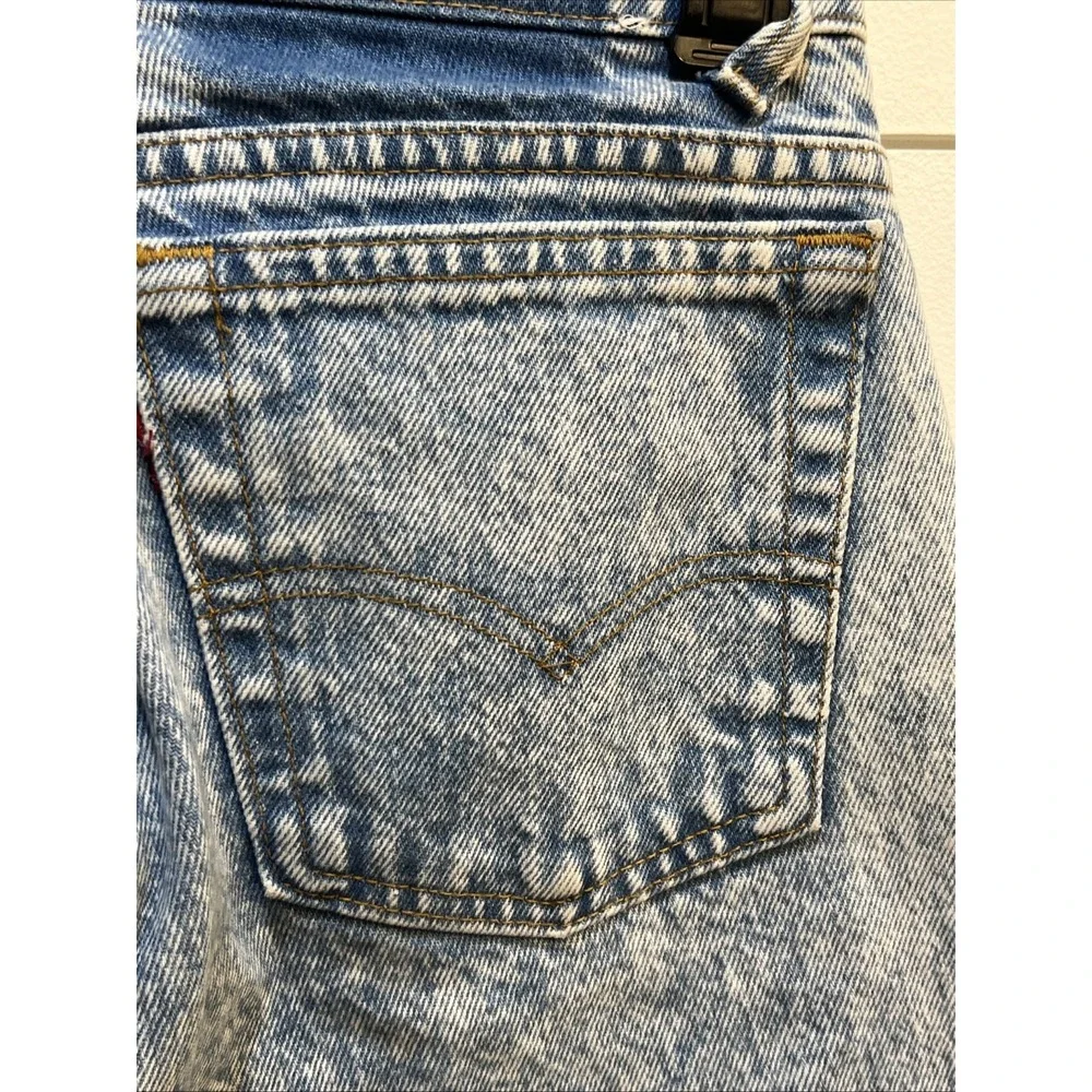 Levis 505 Jeans Mens 30x32 (29x30.5) Acid Wash Vintage 80/90's USA red tab Read!